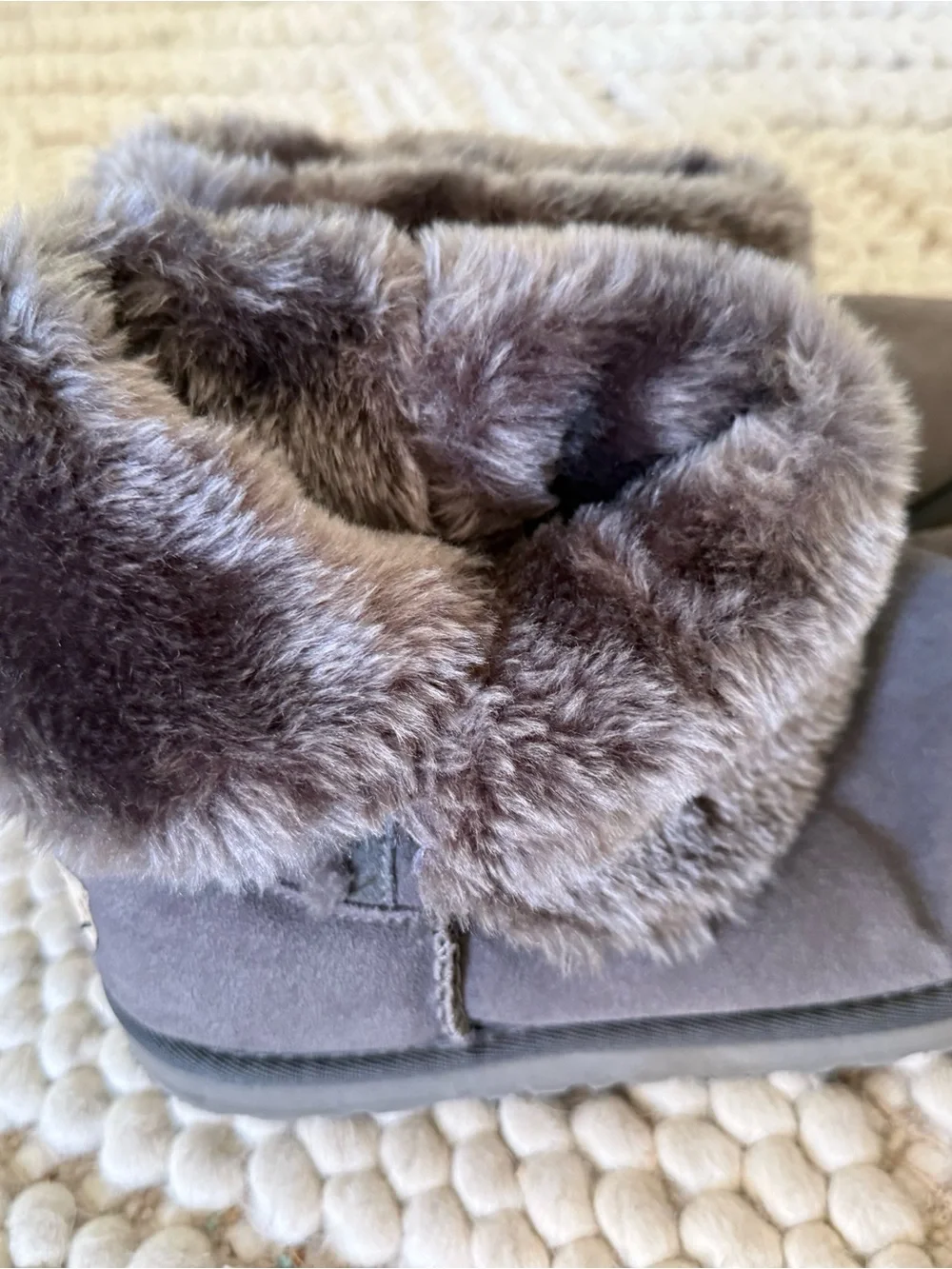 UGG suede  Faux Fur Lined Women's boots size 9